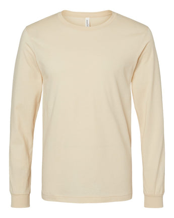 Pretreated BELLA+CANVAS 3501 Unisex Jersey Long Sleeve Tee - Soft Cream