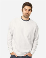 Pretreated econscious EC5200 Unisex Motion Crewneck Sweatshirt - White - On Model