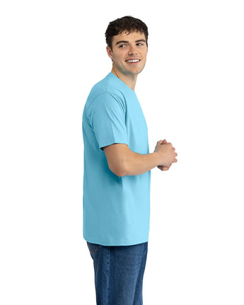 Pretreated Next Level 1810 Ideal Tubular T-Shirt - Pacific Blue - Side