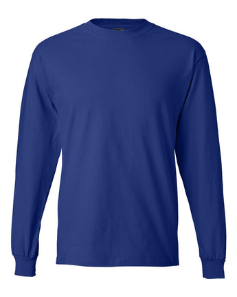 Pretreated Hanes 5186 Unisex Beefy-T Long Sleeve T-Shirt - Deep Blue