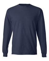 Pretreated Hanes 5186 Unisex Beefy-T Long Sleeve T-Shirt - Navy