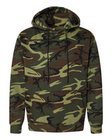 Pretreated Code Five 3969 Unisex Camo Fleece Hoodie Sweatshirt - Green Woodland