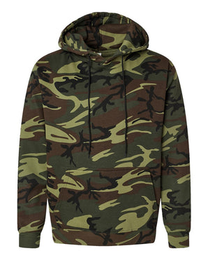 Pretreated Code Five 3969 Unisex Camo Fleece Hoodie Sweatshirt - Green Woodland