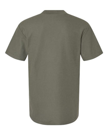 Pretreated American Apparel 1PQ Unisex Pique Mock Neck Tee - Lieutenant - Back