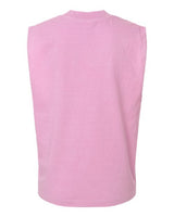 Pretreated American Apparel 207GD Unisex Heavyweight Cotton Garment-Dyed Boxy Muscle Tee - Faded Powder Pink - Back