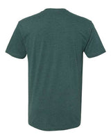 Pretreated Next Level 6410 Unisex Sueded Tee - Heather Forest Green - Back