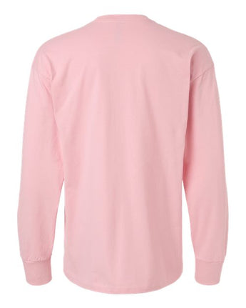 Pretreated Next Level 7211 Unisex Heavyweight Long Sleeve Tee - Light Pink - Back