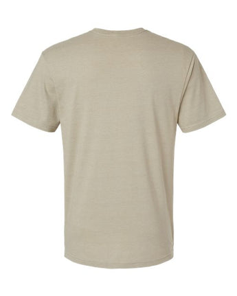 Pretreated American Apparel 2006CVC Unisex CVC V-Neck Tee - Heather Khaki - Back