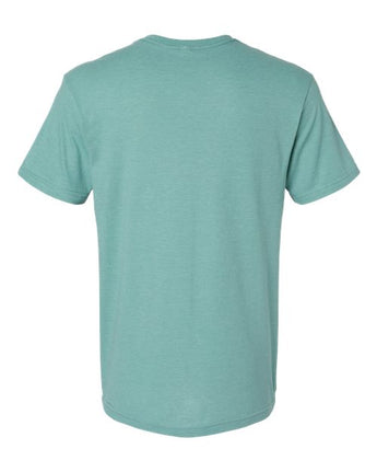 Pretreated American Apparel 2006CVC Unisex CVC V-Neck Tee - Heather Arctic - Back