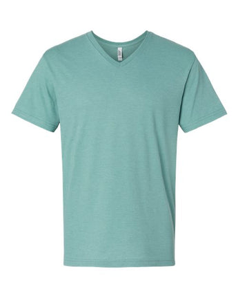 Pretreated American Apparel 2006CVC Unisex CVC V-Neck Tee - Heather Arctic