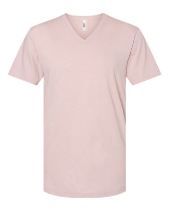 Pretreated American Apparel 2006CVC Unisex CVC V-Neck Tee - Heather Blush