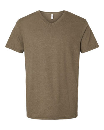 Pretreated American Apparel 2006CVC Unisex CVC V-Neck Tee - Heather Army