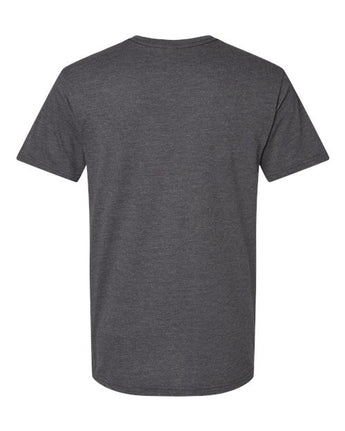 Pretreated American Apparel 2006CVC Unisex CVC V-Neck Tee - Heather Charcoal - Back
