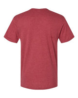 Pretreated American Apparel 2006CVC Unisex CVC V-Neck Tee - Heather Cardinal - Back