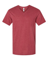 Pretreated American Apparel 2006CVC Unisex CVC V-Neck Tee - Heather Cardinal