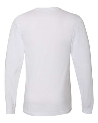 Pretreated American Apparel 2007 Unisex Fine Jersey Long Sleeve Tee - White - Back