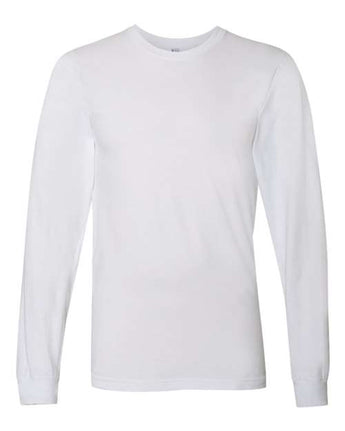 Pretreated American Apparel 2007 Unisex Fine Jersey Long Sleeve Tee - White