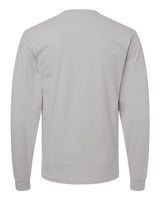 Pretreated American Apparel 2007 Unisex Fine Jersey Long Sleeve Tee - New Silver - Back
