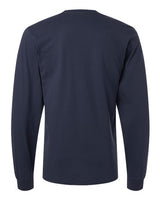 Pretreated American Apparel 2007 Unisex Fine Jersey Long Sleeve Tee - Navy - Back