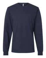 Pretreated American Apparel 2007 Unisex Fine Jersey Long Sleeve Tee - Navy