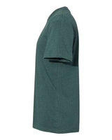 Pretreated Next Level 6410 Unisex Sueded Tee - Heather Forest Green - Side