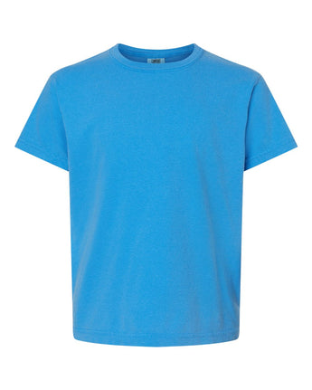 Pretreated Comfort Colors 9018 Youth Garment-Dyed Heavyweight T-Shirt - Royal Caribe
