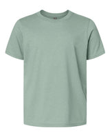 Pretreated Next Level 3312 Youth CVC Tee - Heather Seafoam