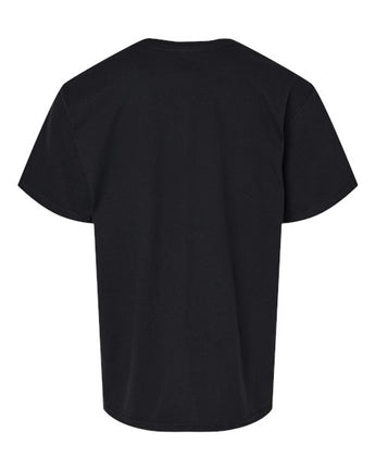 Pretreated Gildan 64000BCVC Softstyle CVC Youth T-Shirt - Pitch Black - Back