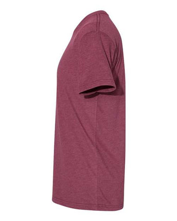 Pretreated Next Level 6410 Unisex Sueded Tee - Heather Maroon - Side