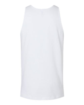 Pretreated American Apparel 2408 Unisex Fine Jersey Tank - White - Back