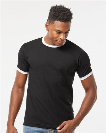 Pretreated Tultex 246 Unisex Fine Jersey Ringer T-Shirt - Lifestyle