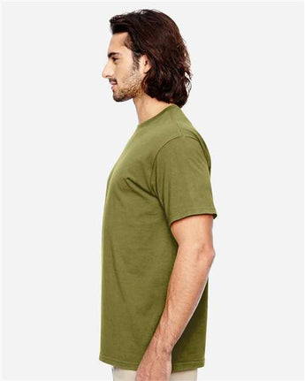 Pretreated econscious EC1000 Unisex Classic T-Shirt - Olive - On Model - Side