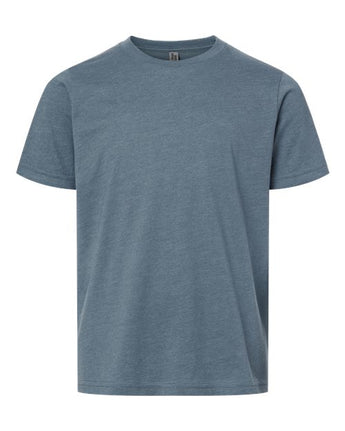 Pretreated Next Level 3312 Youth CVC Tee - Heather Slate Blue