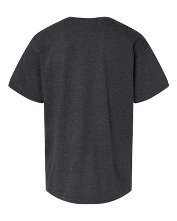 Pretreated Gildan 64000BCVC Softstyle CVC Youth T-Shirt - Pitch Black Mist - Back