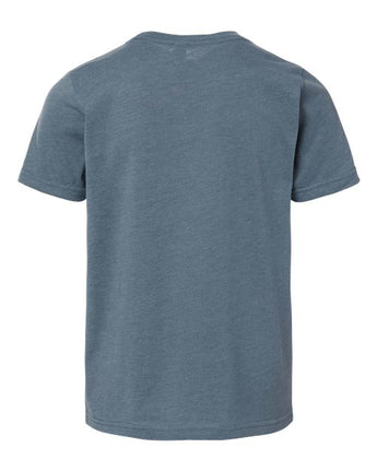 Pretreated Next Level 3312 Youth CVC Tee - Heather Slate Blue - Back