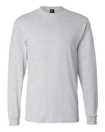 Pretreated Hanes 5186 Unisex Beefy-T Long Sleeve T-Shirt - Ash