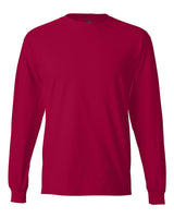 Pretreated Hanes 5186 Unisex Beefy-T Long Sleeve T-Shirt - Deep Red