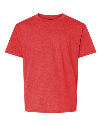 Pretreated Gildan 64000BCVC Softstyle CVC Youth T-Shirt - Red Mist