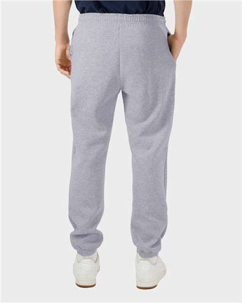Pretreated American Apparel RF491 Unisex ReFlex Fleece Sweatpants - Heather Grey - On Model - Back