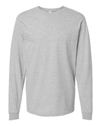Pretreated Tultex 291 Unisex Heavyweight Jersey Long Sleeve T-Shirt - Heather Grey