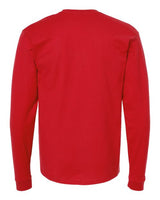 Pretreated Tultex 291 Unisex Heavyweight Jersey Long Sleeve T-Shirt - Red - Back