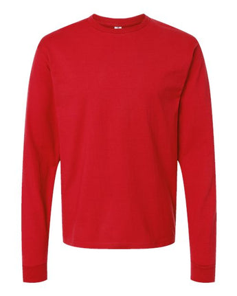 Pretreated Tultex 291 Unisex Heavyweight Jersey Long Sleeve T-Shirt - Red