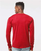 Pretreated Tultex 291 Unisex Heavyweight Jersey Long Sleeve T-Shirt - Red - On Model - Back