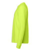 Pretreated Tultex 291 Unisex Heavyweight Jersey Long Sleeve T-Shirt - Safety Green - Side