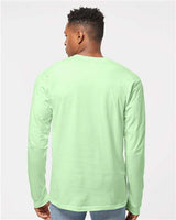 Pretreated Tultex 291 Unisex Heavyweight Jersey Long Sleeve T-Shirt - Neo Mint - On Model - Back