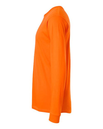 Pretreated Tultex 291 Unisex Heavyweight Jersey Long Sleeve T-Shirt - Safety Orange - Side