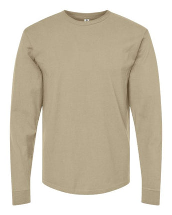 Pretreated Tultex 291 Unisex Heavyweight Jersey Long Sleeve T-Shirt - Sand
