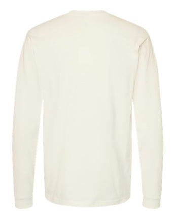 Pretreated Tultex 291 Unisex Heavyweight Jersey Long Sleeve T-Shirt - Natural - Back