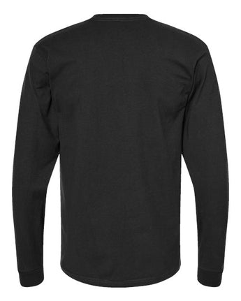 Pretreated Tultex 291 Unisex Heavyweight Jersey Long Sleeve T-Shirt - Black - Back