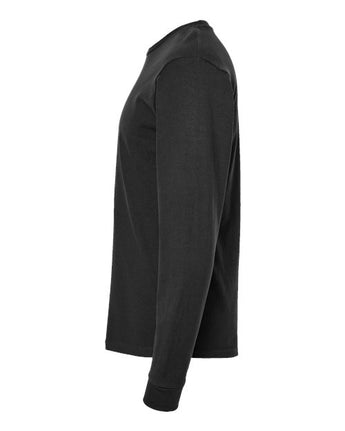 Pretreated Tultex 291 Unisex Heavyweight Jersey Long Sleeve T-Shirt - Black - Side